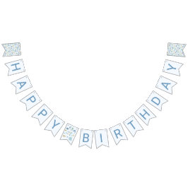 Blått under sjöns Födelsedagsfest Decor Vimplar