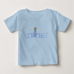 Blått undersöker I-förmiddag en födelsedag T-shirt