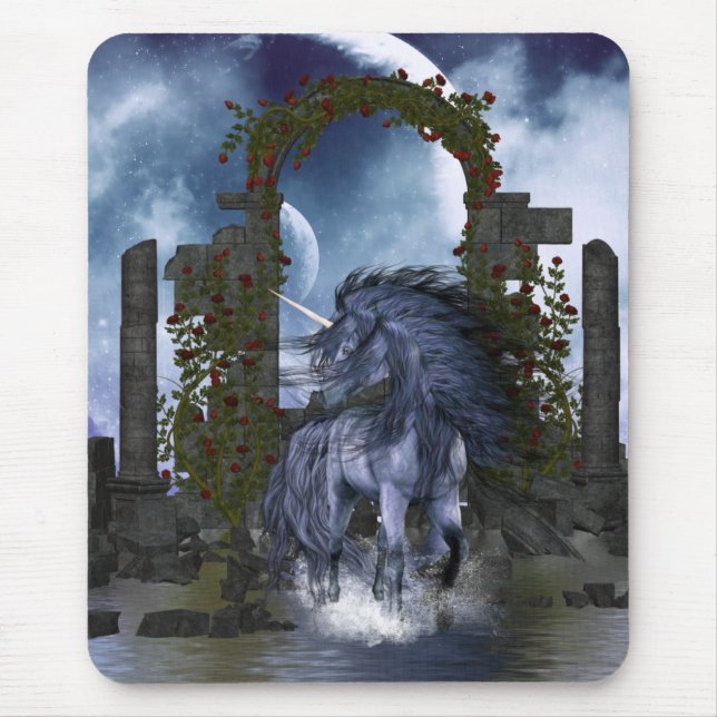 Blått Unicorn 2 Musmatta (Framsidan)