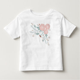 Blått upprepa Blommigt för lekfull Rosa Skriv ut T Shirt