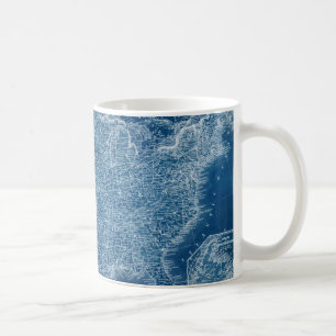 Blått US Karta Kaffemugg