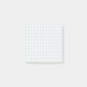 Blått utcheckat Mönster-rutnätsdesign för blek Post-it Block