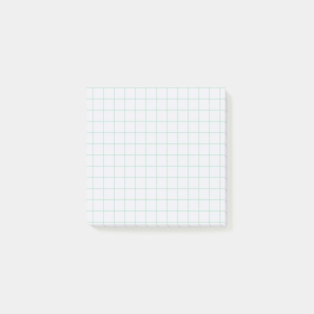 Blått utcheckat Mönster-rutnätsdesign för blek Post-it Block (Framsida)