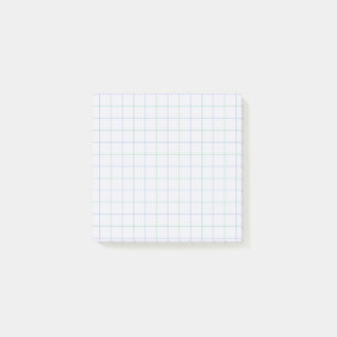 Blått utcheckat Mönster-rutnätsdesign för blek Post-it Block