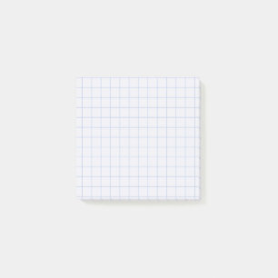 Blått utcheckat Mönster-rutnätsdesign för blek Post-it Block