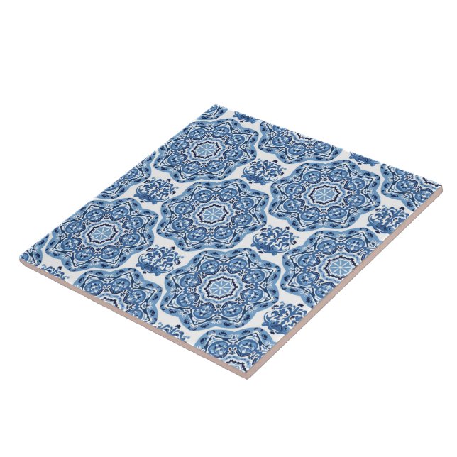 Blått utskriftsfack, trivet kakelplatta (Sidan)