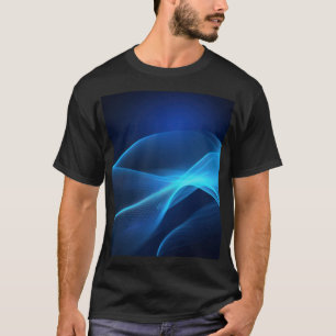 Blått vågar i glödande ljus t shirt
