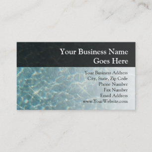 Blått Vatten Background Bassäng Service Swiming Visitkort