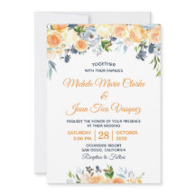 Blått vattenfärgsfilter för korallpersika, Blommig