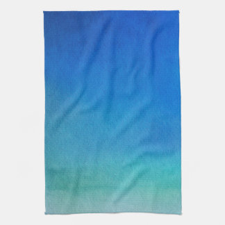 Blått vattenfärgsområde Ombre Kökshandduk