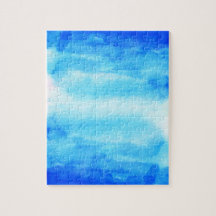 Blått vattenfärgsområde Ombre