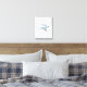 Blått vattenfärgsplan för vintage canvastryck (Insitu(Bedroom))