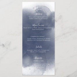 Blått vattenfärgstema meny