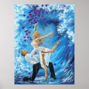 Blått vinkar poster