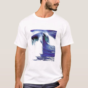 Blått vinkar t-shirt