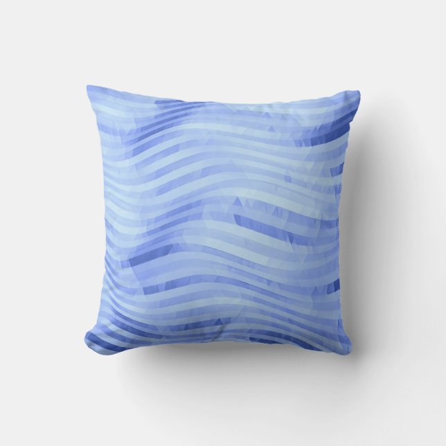 Blått Vinkara Abstrakt Stil Pillow Kudde (Framsida)