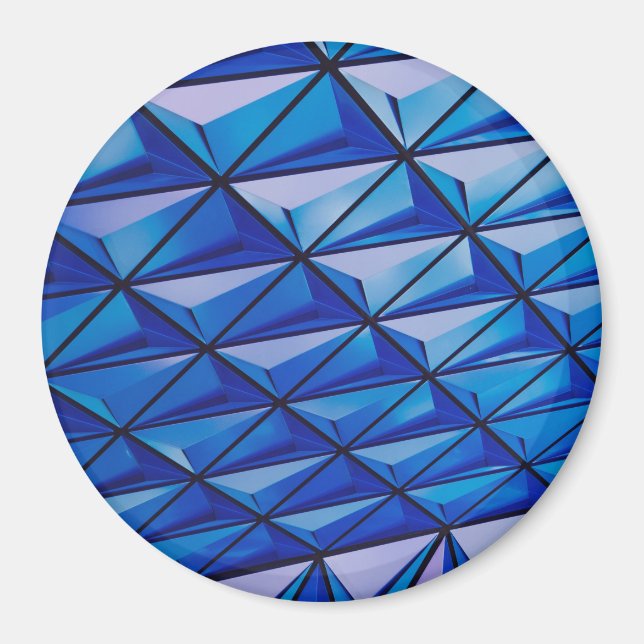 blått vinkelt rutnät magnet (Framsidan)
