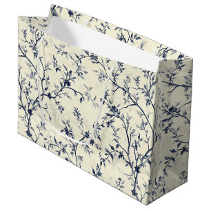 Blått Vintage Blommönster (1)