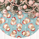 Blått Vintage Jultomten Ansikte vattenfärg Julgransmatta Borstad Polyester<br><div class="desc">Lägg till en nostalgisk charm till din helgdag-dekoration med vår blå Vintage Jultomten Watercolor Träd Skirt! Den här festliga träd-kjolen har en fin vattenfärg mönster från det klassiska Jultomten ansikte, som ställs mot en livfull bakgrund, försedd med delikat snöflingor. Perfekten för att föra en varm och glatt atmosfär till Julgran...</div>