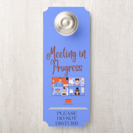 Blått Virtuellt möte som pågår stör inte