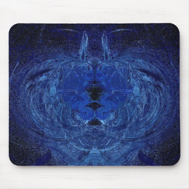 Blått virvlar runt Mousepad Musmatta (Framsidan)