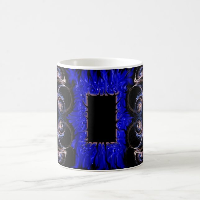 blått virvlar runt muggen kaffemugg (Center)