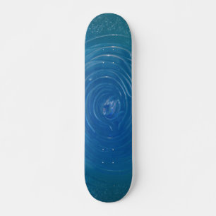Blått virvlar runt skateboarden mini skateboard bräda 18,5 cm