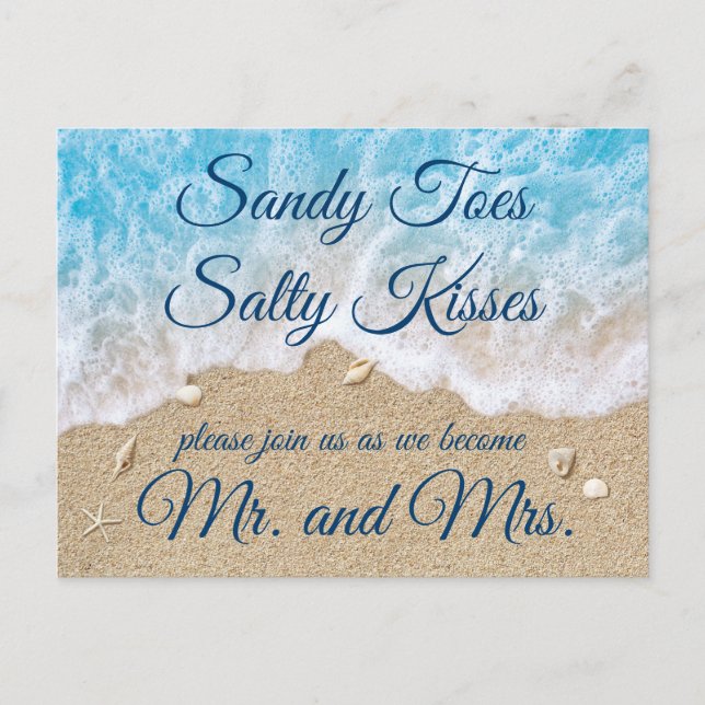 Blått visitkort för Vinkar OSA Inbjudan Vykort (Framsida)