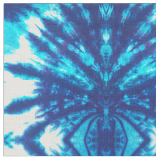 Blått- & vitTie-Färg Tyg