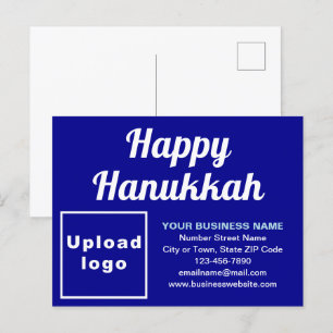 Blått vykort för Business Hanukkah Blue Helgdag