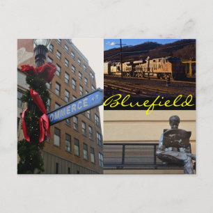 Blått vykort (WV)