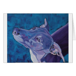 Blått Whippet Hälsningskort