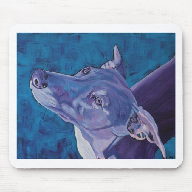 Blått Whippet Musmatta (Framsidan)