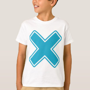 Blått X T Shirt