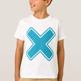 Blått X T Shirt