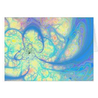 Blåttängel - kosmisk Azure & citron Hälsningskort