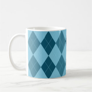 BlåttArgyle mugg