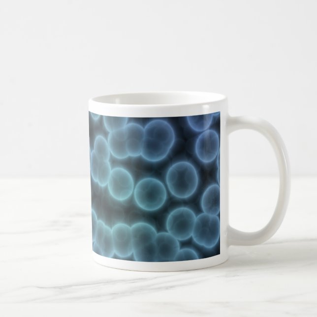 Blåttbakteriebakgrund Kaffemugg (Höger)