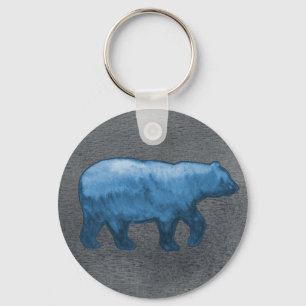 Blåttbjörn Keychain Nyckelring