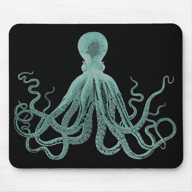 Blåttbläckfisk Mousepad Musmatta (Framsidan)