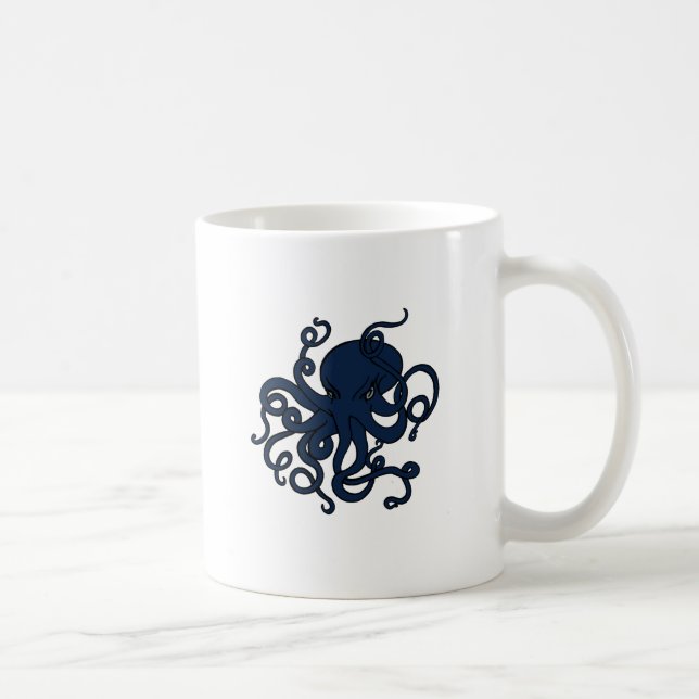 Blåttbläckfiskanpassad design kaffemugg (Höger)