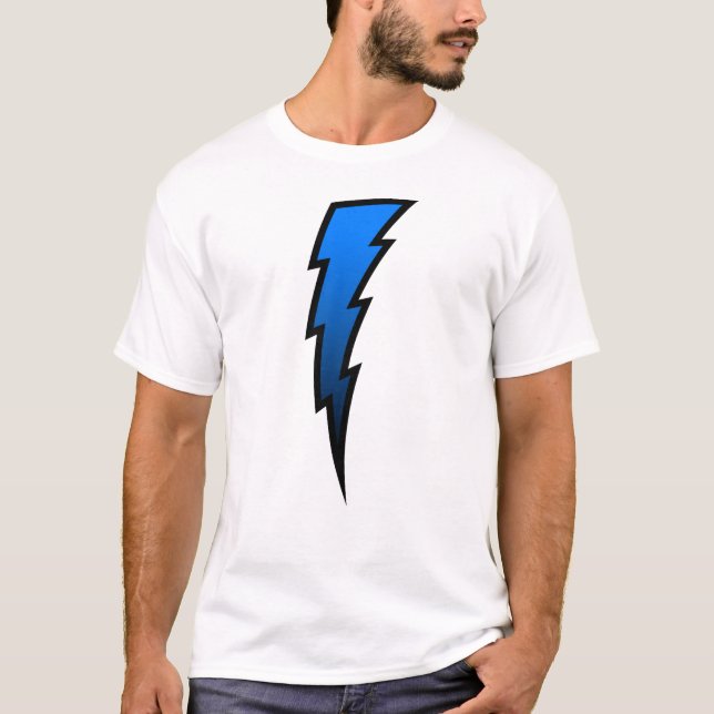 Blåttblixt kasta i sig tee shirt (Framsida)