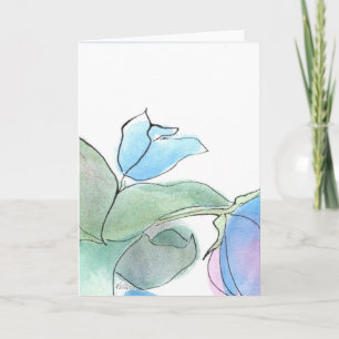 Blåttblomma Notecard Kort