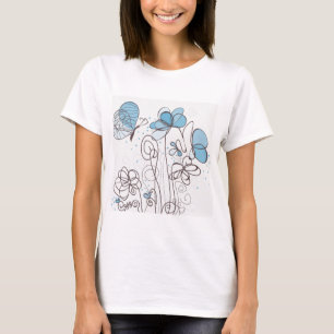 Blåttblomma T-shirt