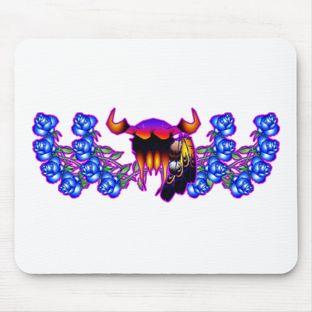 Blåttblommadrömmar Musmatta (Framsidan)