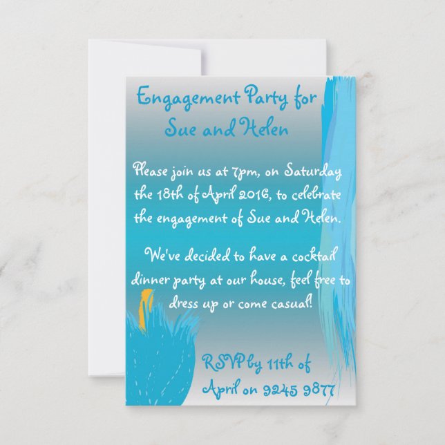 Blåttblommainbjudan Inbjudningar (Framsida)