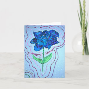 Blåttblomman noterar kortet kort