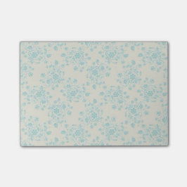Blåttblommigt som posta-det noterar post-it block
