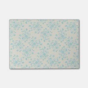 Blåttblommigt som posta-det noterar post-it block