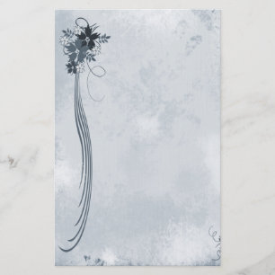 Blåttblommigtbrevpapper Brevpapper